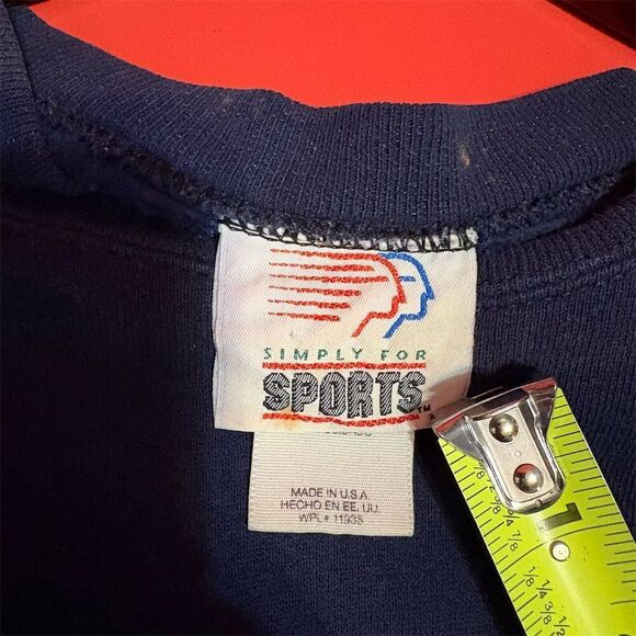 Vintage Georgetown Hoyas Sweatshirt XL Blue Pullover Crew Neck Men's - Picture 6 of 9